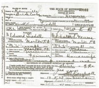 Charlotte Mary Tisdell, birth certificate, 1915