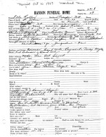 Ella Siewert, funeral home record, 1939