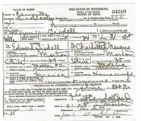 Eugene Edward Tisdell, birth certificate, 1928