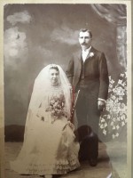 Frank Monzel and Mamie Schmitt wedding1898