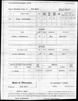 Helen L. Durenberger, birth certificate, 1914