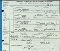 John A. Durrenberger and Karleen Murphy Divorce - 1982