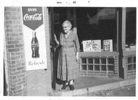 Kate Weibeler in front of her general store in Belle Plaine, Minnesota