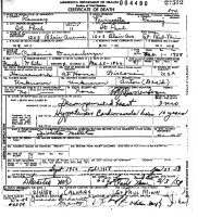 Katherine Welter, death certificate, 1958
