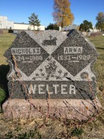 Nicholas and Anna Welter - St. Henry's Catholic Cemetery, Perham, Minnesota
