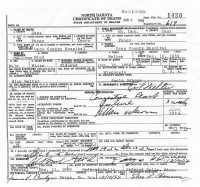 Nic Welter Jr., death certificate, 1952
