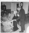 Angela Weibeler Durrenberger (front sitting) Paul Weibeler (standing) Sister Mary Carolyn, Clara Weibeler Heywood, Ruth, Paul's wife (rear)