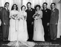 Robert Durrenberger and Bernadine Steigel wedding 1947-text