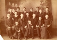 W.H. Weibeler family and store workers, Belle Plaine, MN - 1888