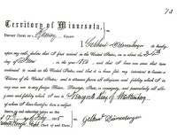Gephard Durrenberger, US naturalization, 1855